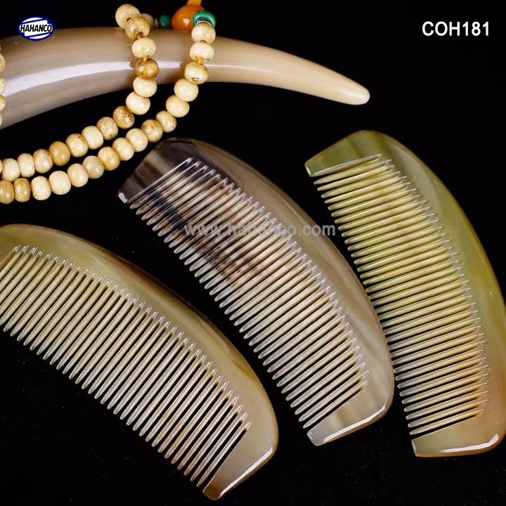 Lược Sừng xuất Nhật - Múi bưởi nhỏ gọn có thể bỏ túi (Size: S- 11cm) COH181 - Horn Comb of HAHANCO