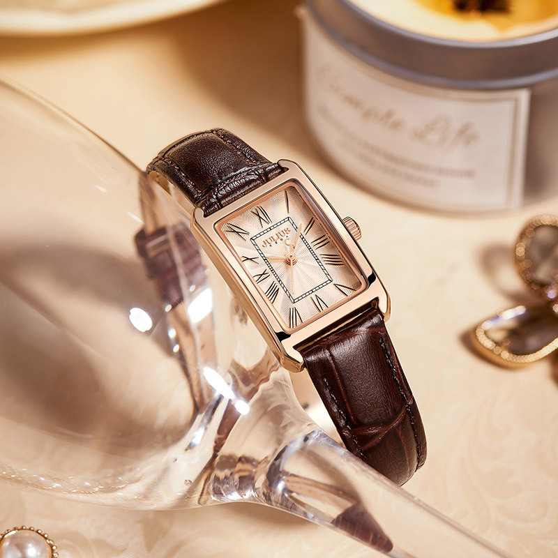 Đồng hồ nữ Julius Hàn Quốc JA-1338 dây da