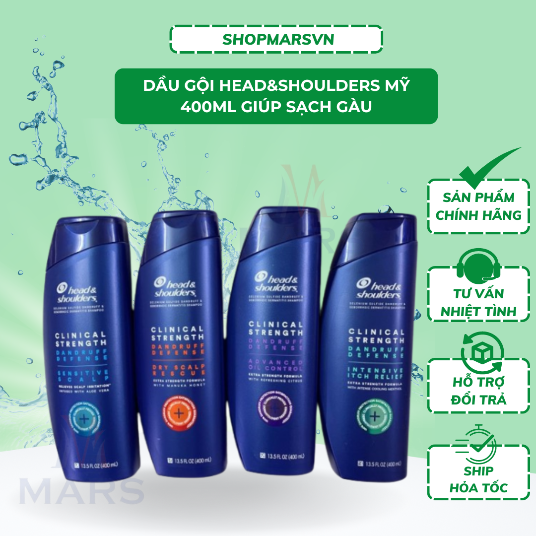 Dầu gội Head&Shoulders Mỹ 400ml giúp sạch gàu