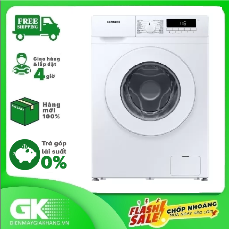 TRẢ GÓP 0% - Máy giặt Samsung Inverter 8 kg WW80T3020WW/SV Mới 2020- Bảo hành 2 năm chính hãng