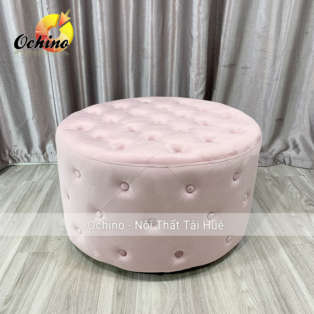 Đôn tròn sofa, ghế tròn cho shop đường kính 1m cao 45