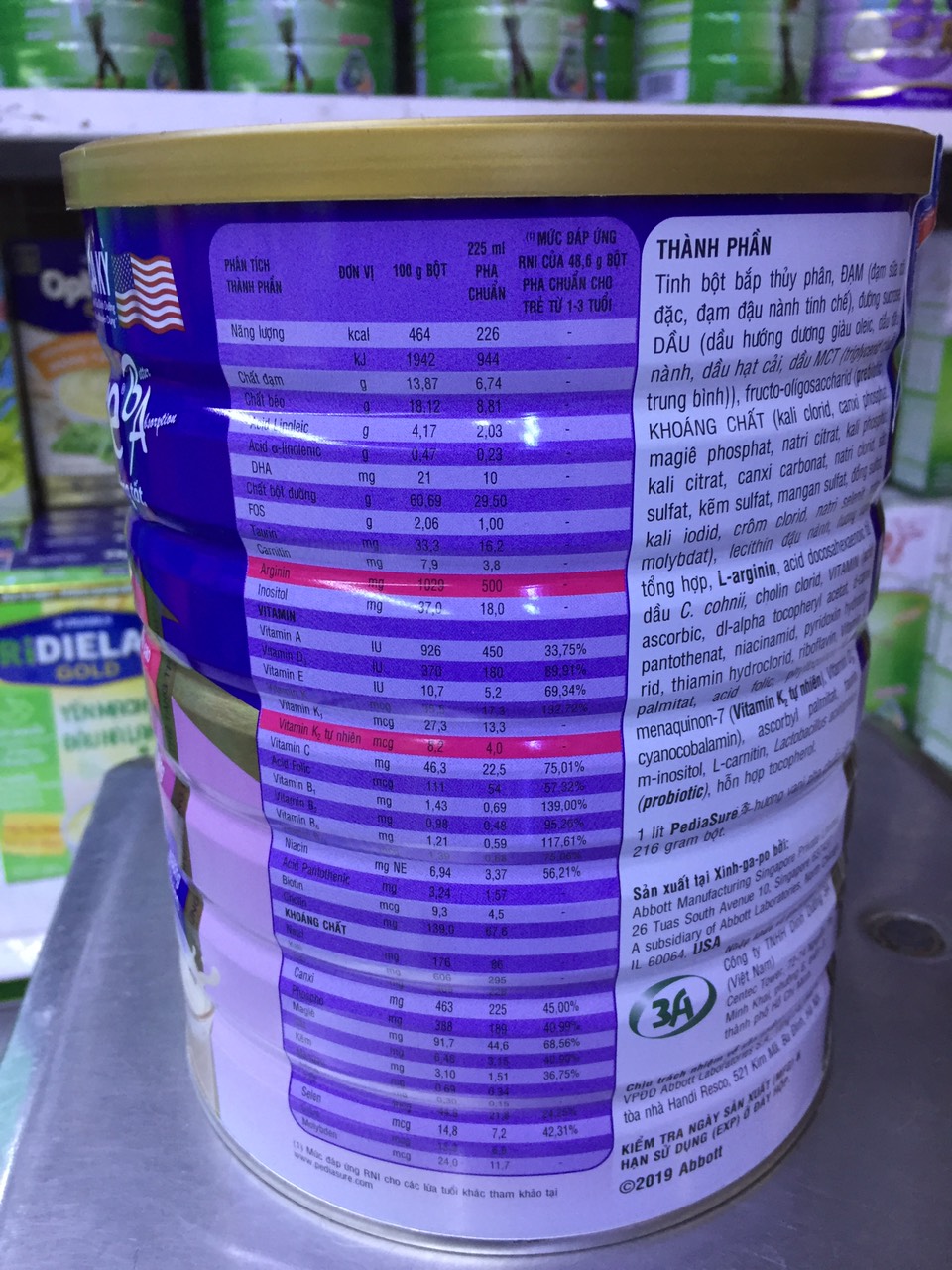 [HCM]Sữa Pediasure BA lon 16kg