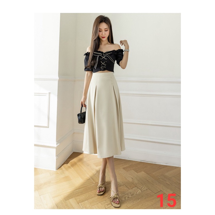 Chân Váy Ulzzang Xếp Ly Dáng Dài - Dư Tú Lệ