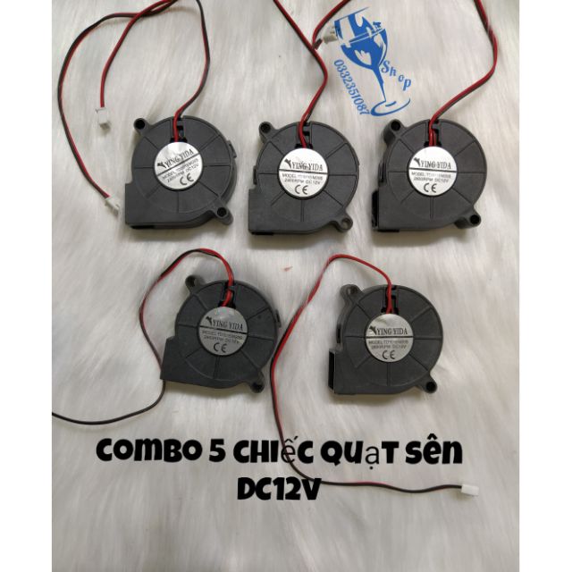 Combo 5 quạt sên - quạt ly tâm DC 12v