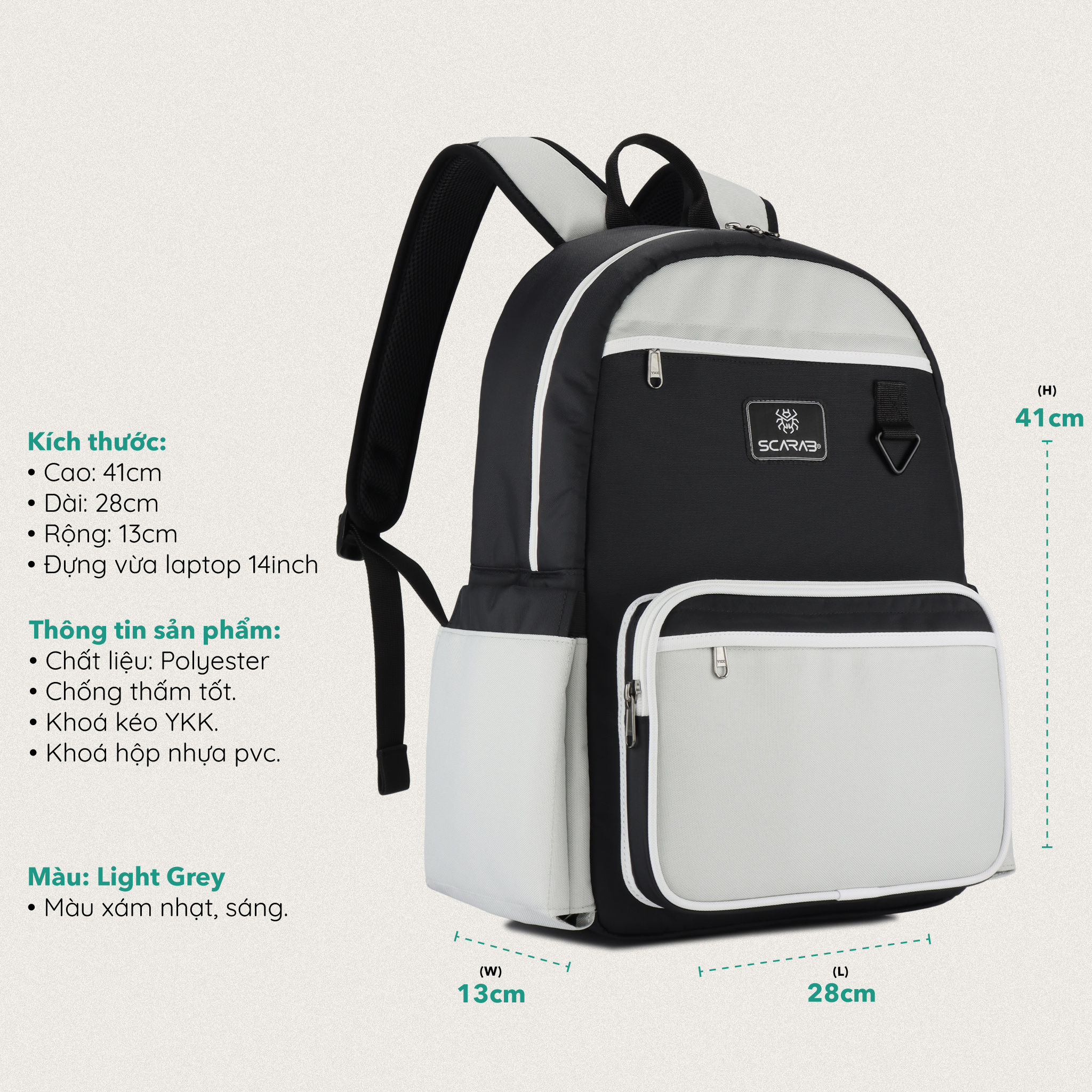 Balo Đi Học, Đi Chơi SCARAB - MULTI™ Unisex