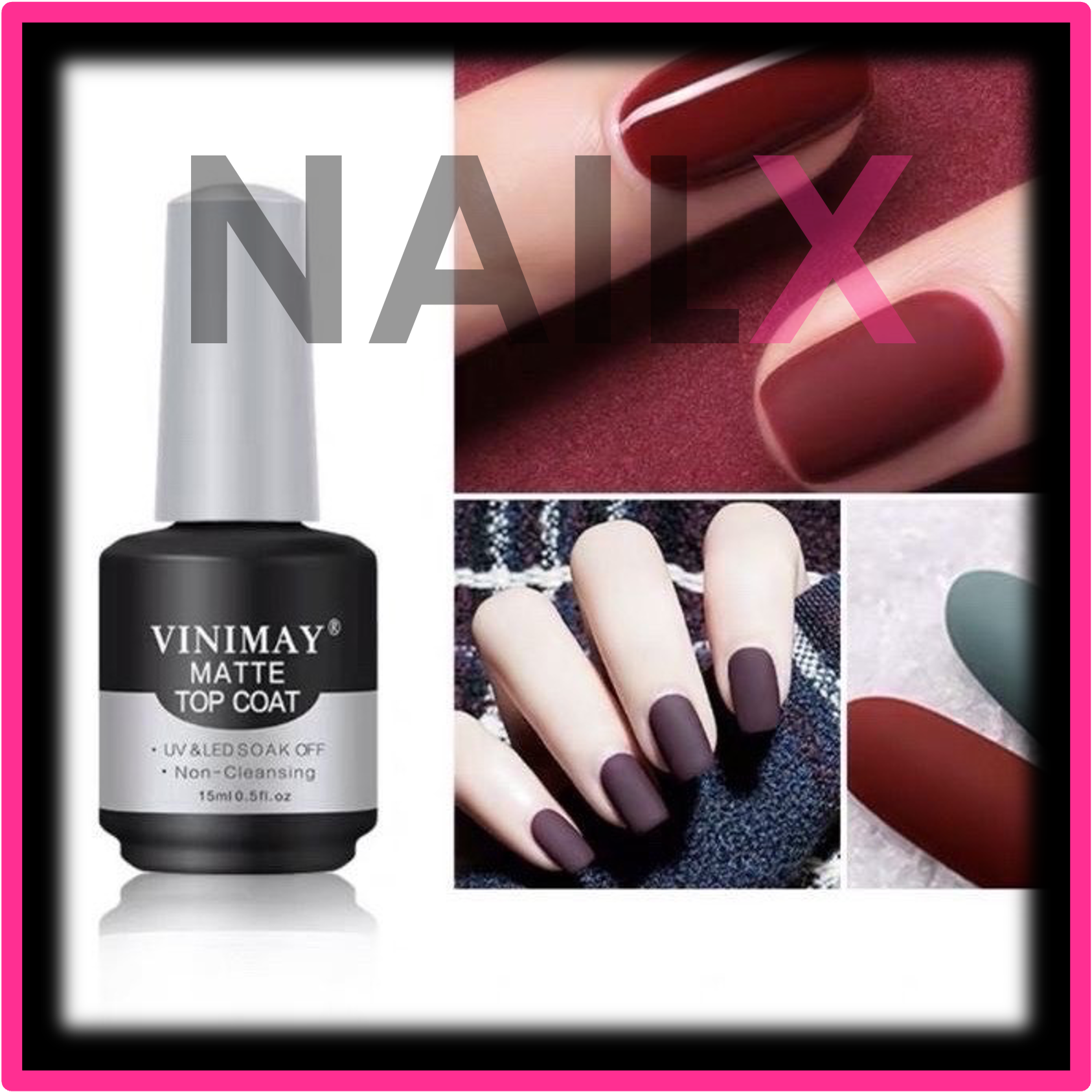 VINIMAY original 15ml MATTE TOP coat gel polish