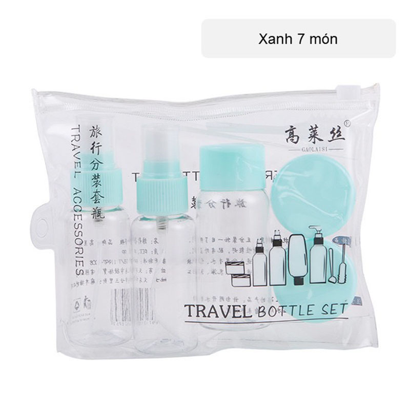Bộ chiếc mỹ phẩm du lịch - bộ chiết mỹ phẩm 7 món ti do