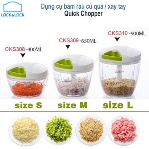 [HCM]Dụng cụ băm rau củ quả Lock&Lock Quick Cutter CKS307