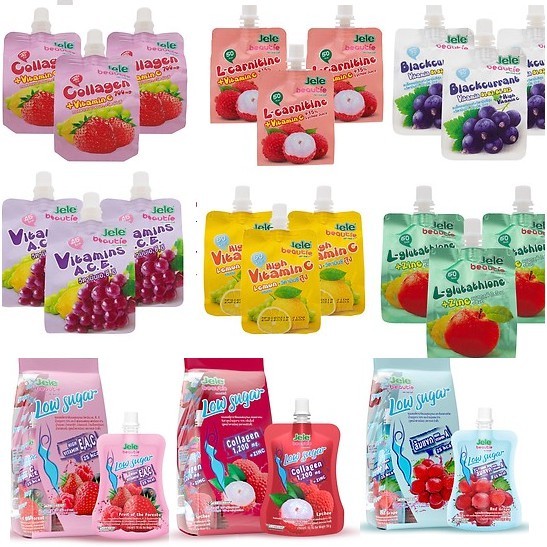 Combo thùng 36 túi thạch trái cây jele 150ml Thái Lan