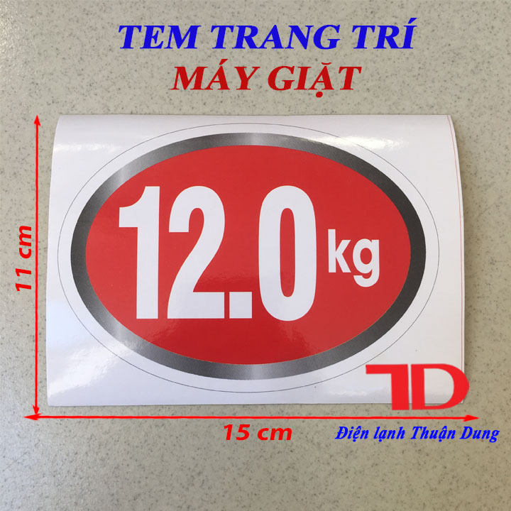 Tem dán trang trí Máy Giặt loại 12KG