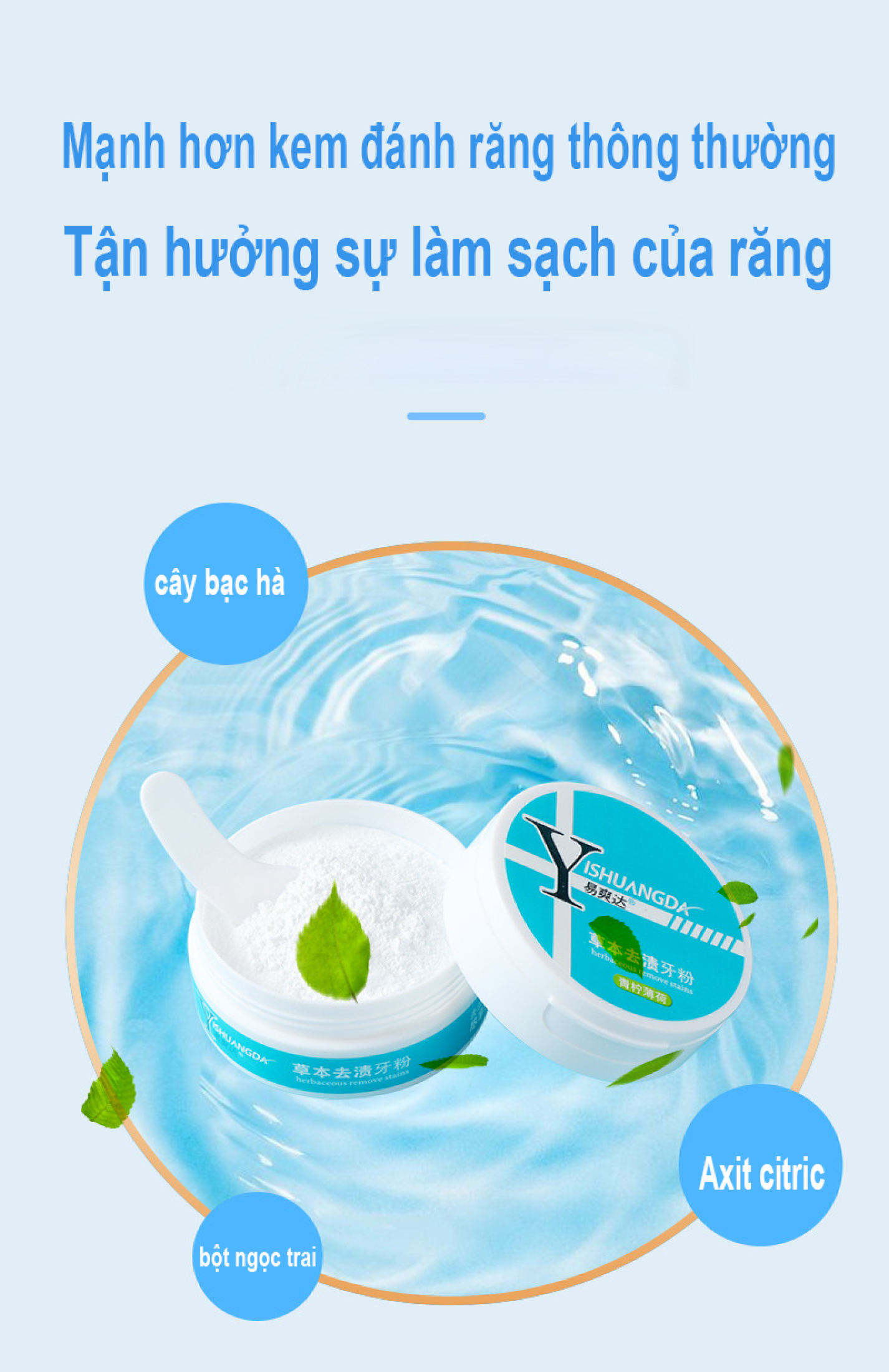 Bột Tẩy Trắng Răng  Powerful Stain Removal Toothpowder