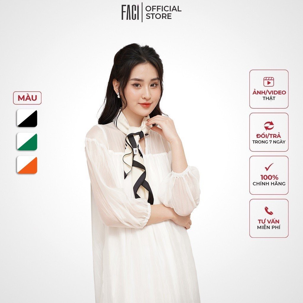 Khăn lụa FACI Lụa Bandana in 3D cao cấp, thời thượng