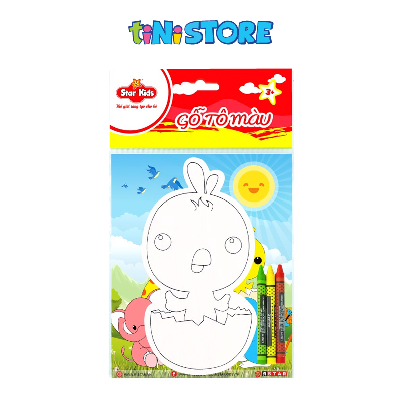 Bộ đồ chơi gỗ tô màu con Gà 108132003