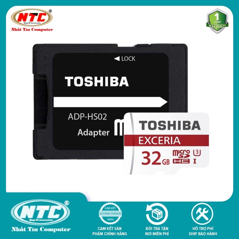 Thẻ nhớ MicroSDXC Toshiba Exceria M302 32GB U3 4K 90MB/s kèm Adapter (Đỏ)