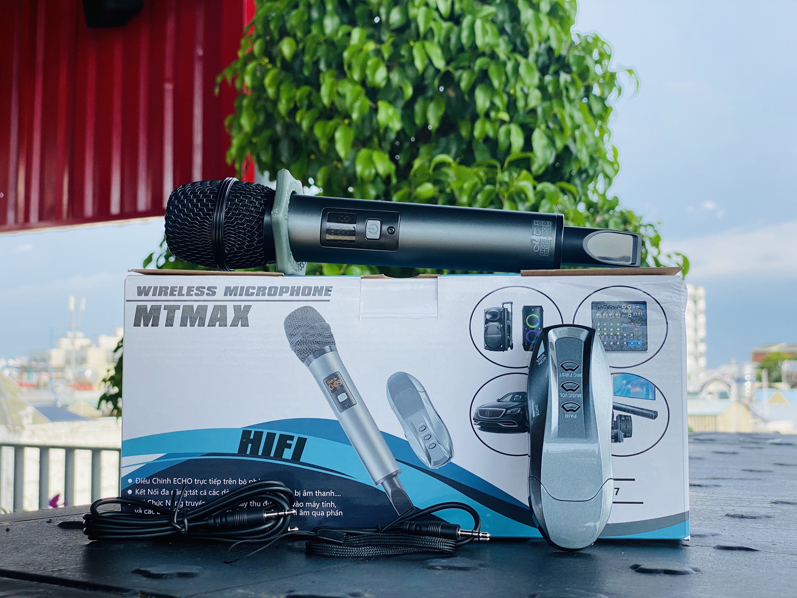 Bộ 2 Micro KARAOKE Ô TÔ MTMAX BX7 micro đa năng cao cấp biến mọi loa vi tính thành loa karaoke thỏa sức ca hát mọi nơi bảo hành 12 tháng