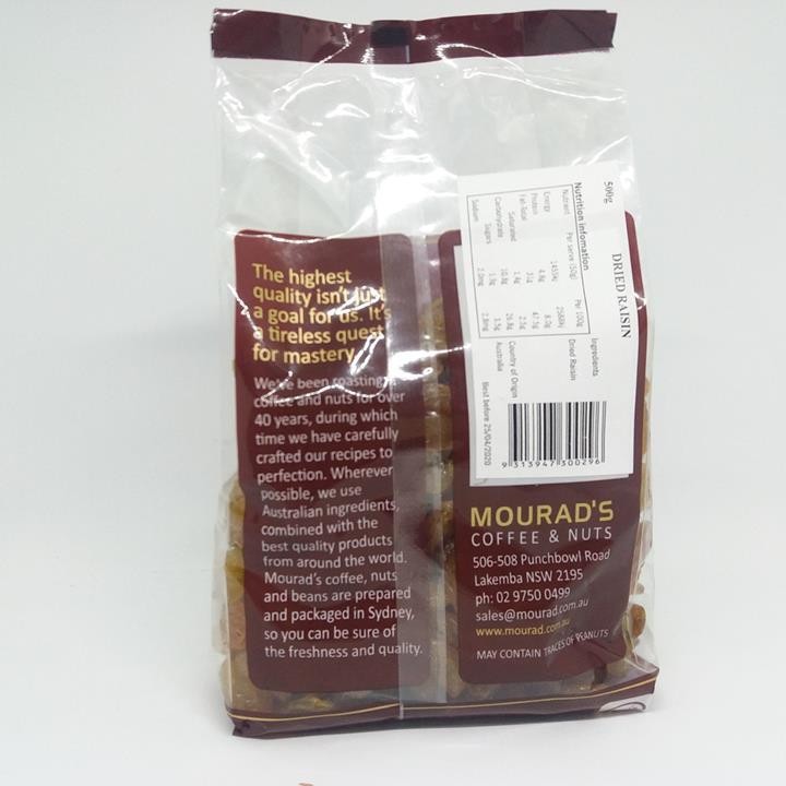 Nho khô vàng Mourad's Úc ( 500Gr )