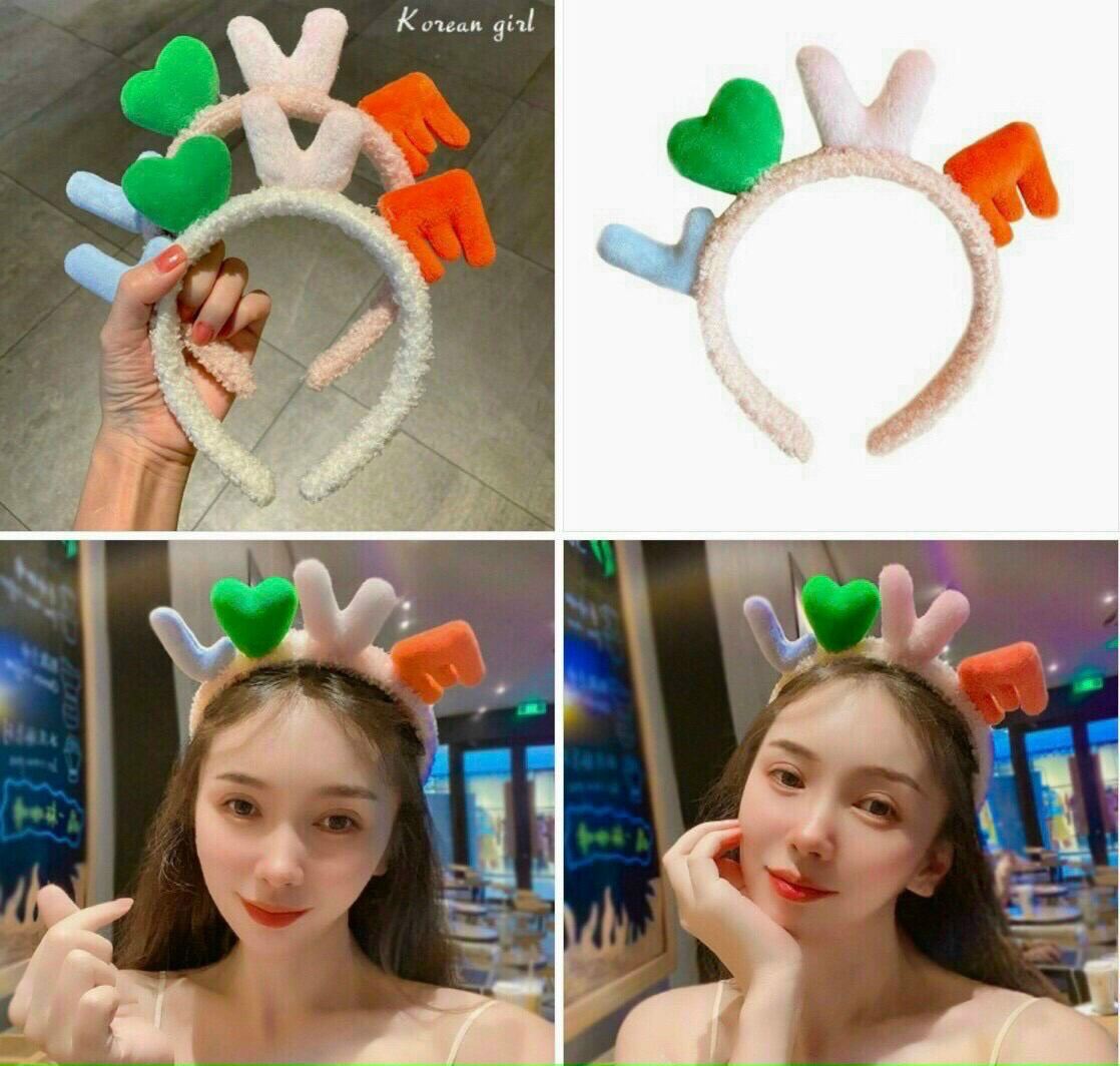 Băng đô cài tóc bông LOVE hot trend cài tóc hot tiktok