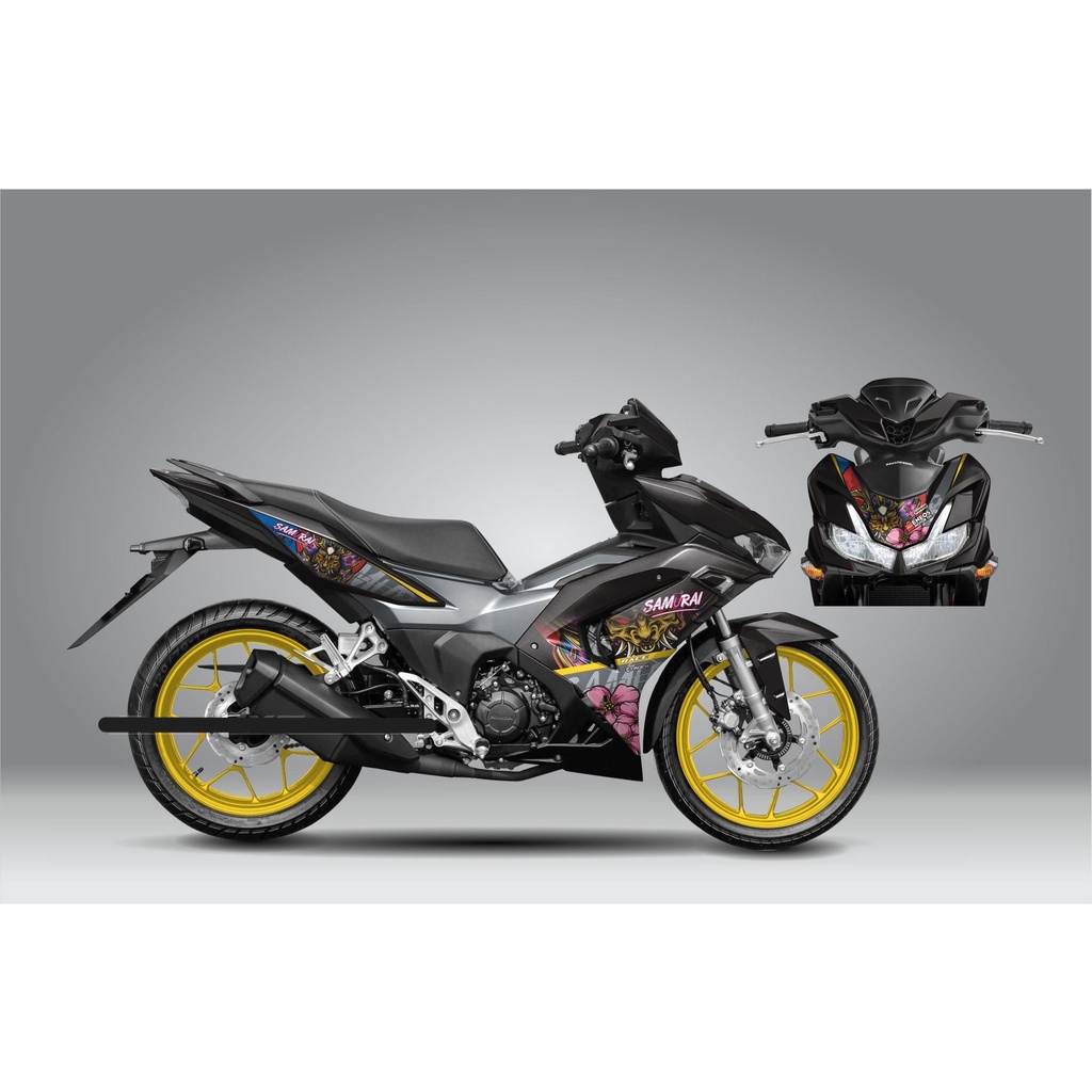 Tem trùm winnerx v3 đen vàng samurai,team decal winx