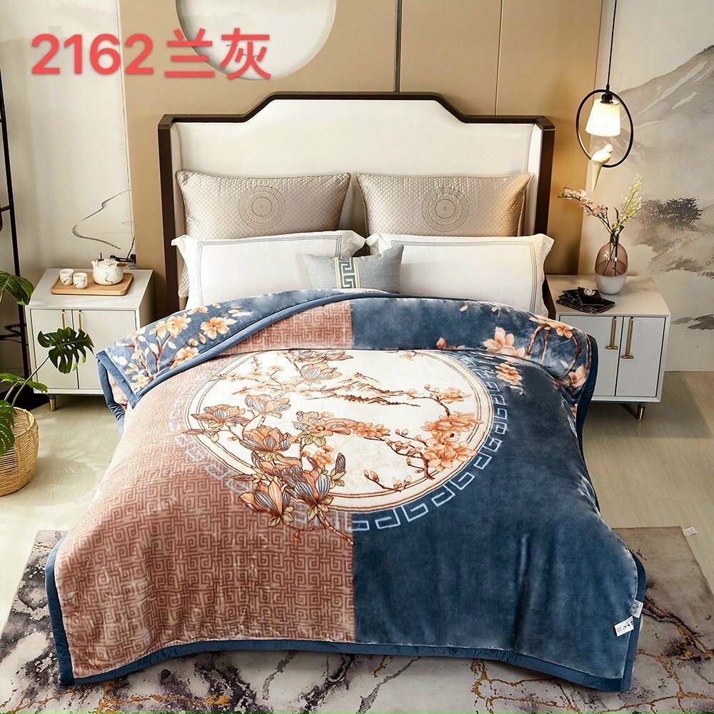 Chăn nhung tuyết mùa đông, chăn băng lông nặng 4,5kg 3 lớp cao cấp, chăn siêu tuyết siêu ấm giữ nhiệt tốt