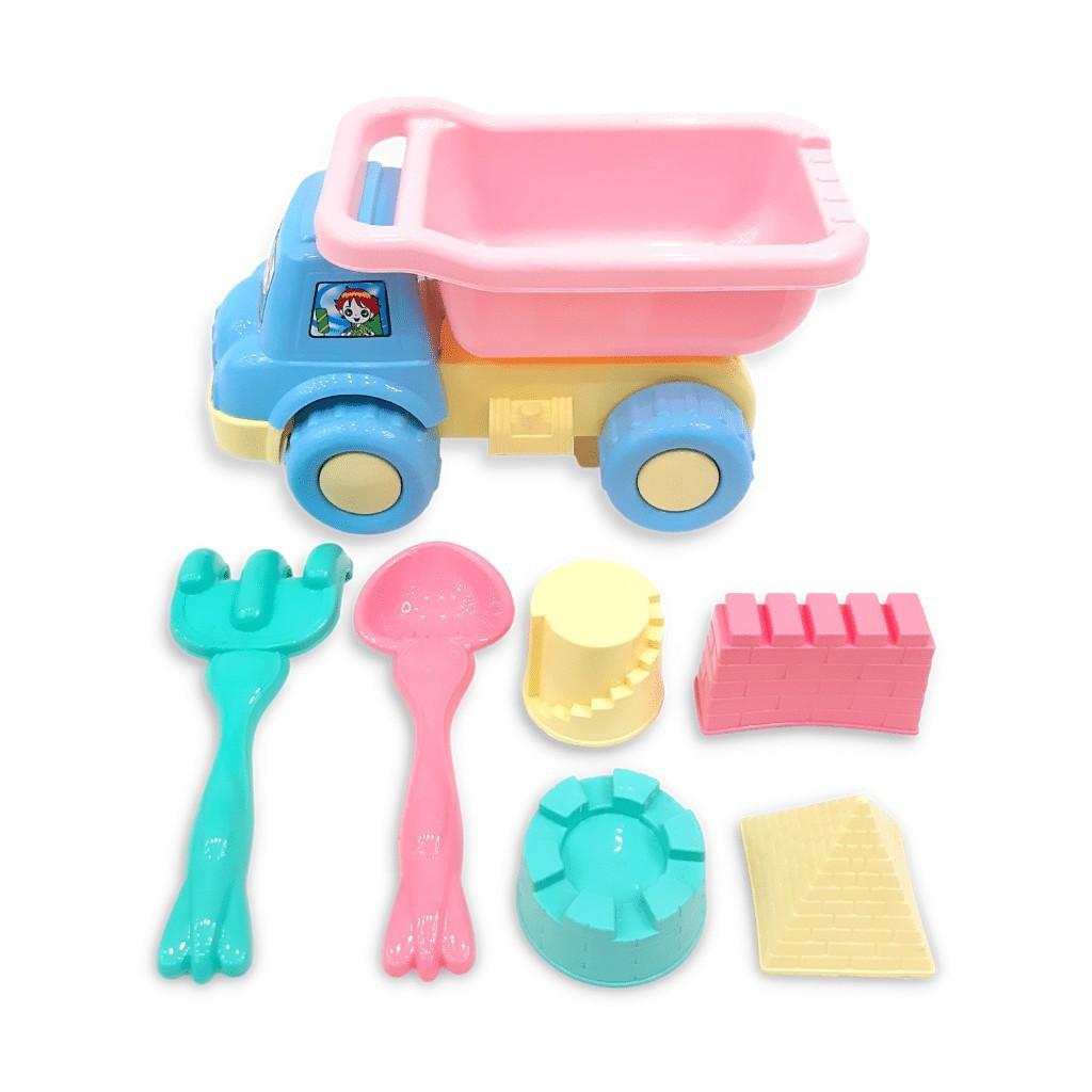 [HCM]Đồ chơi xúc cát đi biển xe ben cho bé nhiều màu sắc HT7670