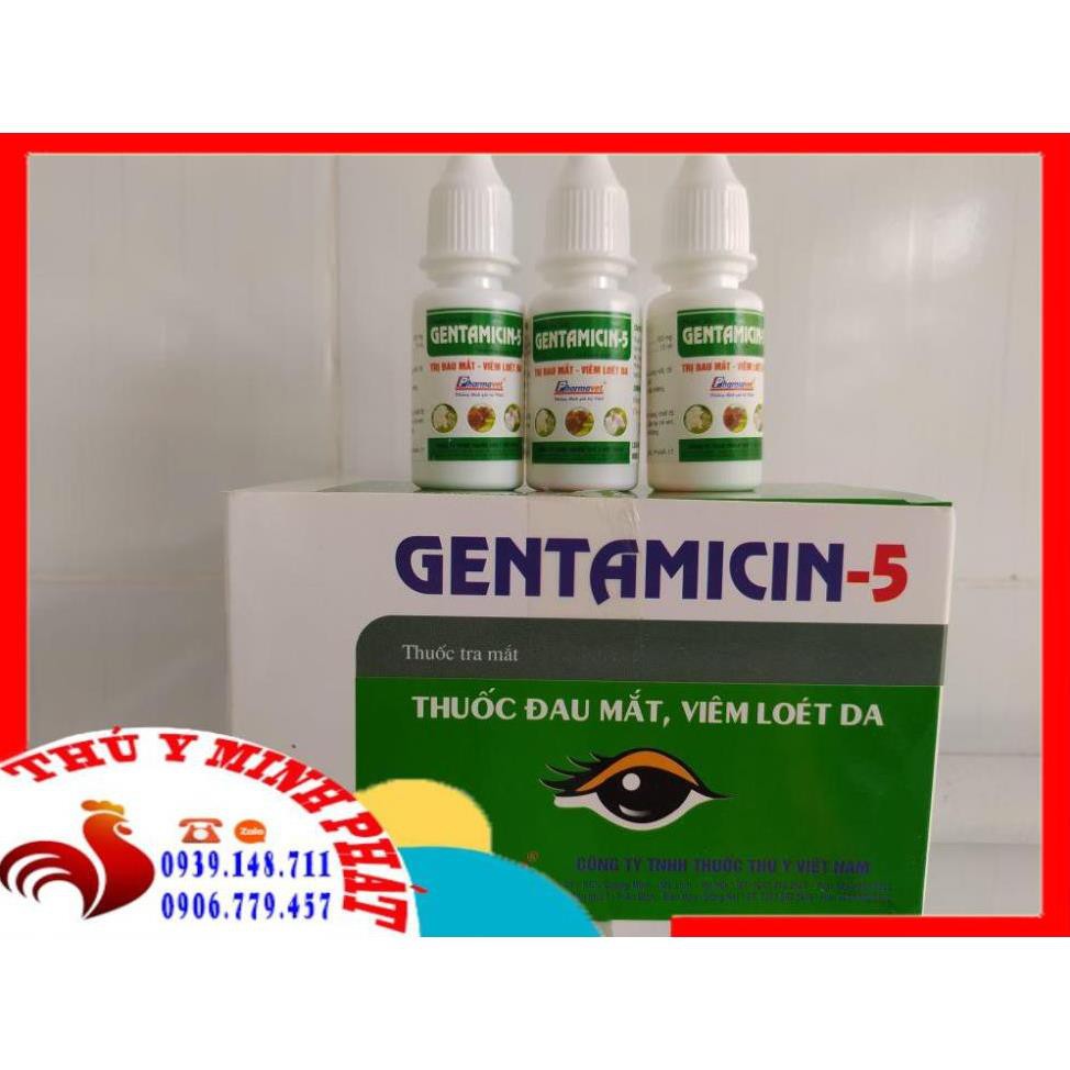 Gentamicin 5 nhỏ đau mắt, viêm loét da