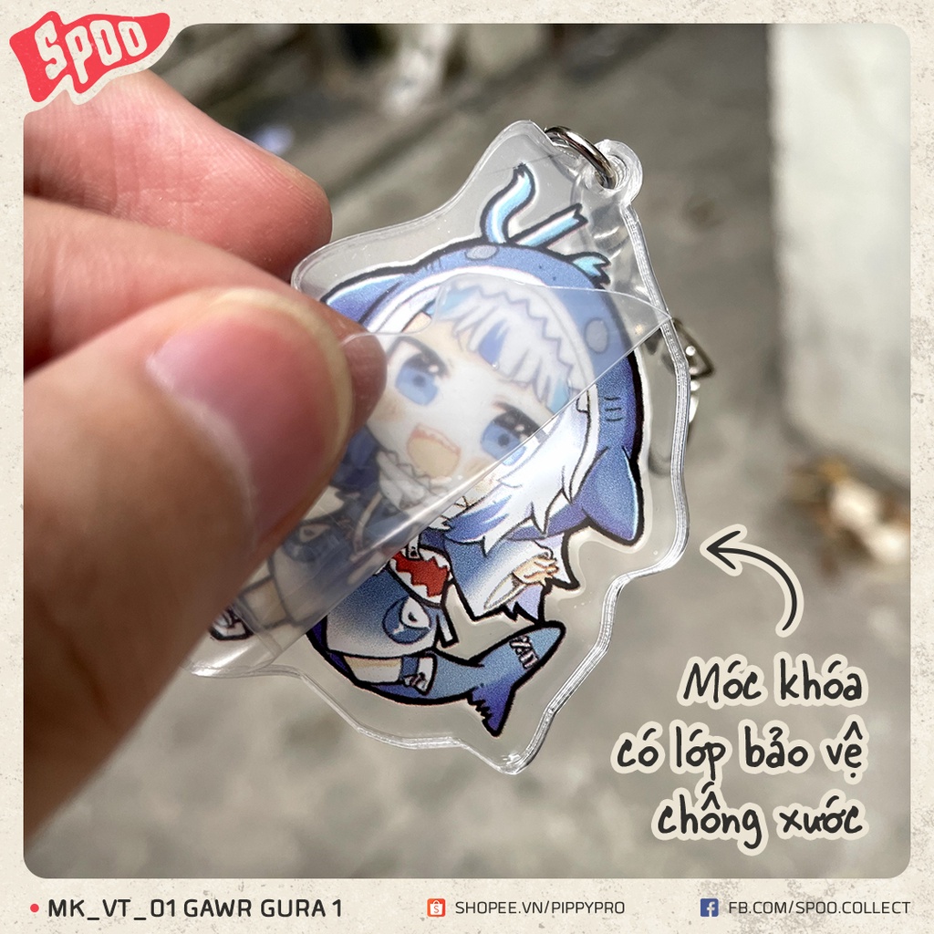 Móc Khóa PVC Hololive Vtuber 3D Dễ Thương Chibi Cute