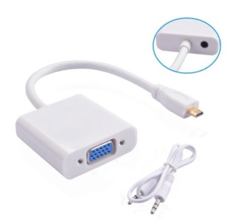 Cáp chuyển Micro HDMI sang VGA có âm thanh