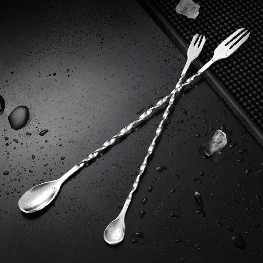 Muỗng/Thìa pha chế bar spoon 26cm hoặc 32cm (thìa bar muỗng khuấy thìa khuấy)