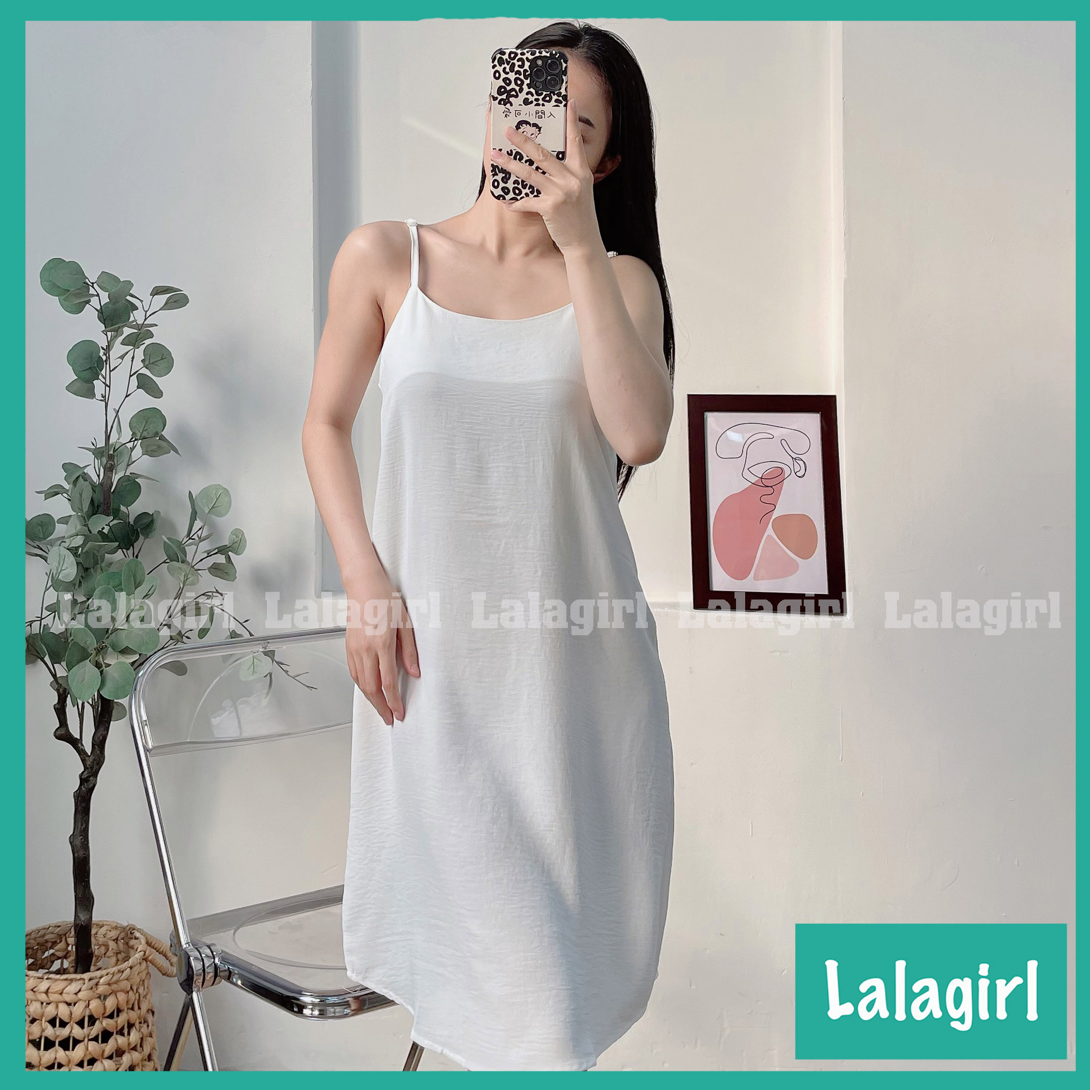 Váy 2 dây đũi xuông, đầm trơn basic nữ CỰC XINH [VD2]