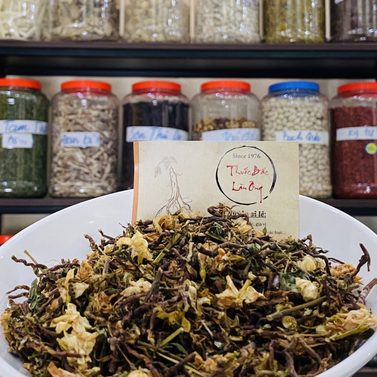 Trà sơn mật hồng sâm SAPA 500g, trà sơn mật nhiều hoa nhài, cỏ ngọt, thơm ngon, vị ngọt tự nhiên