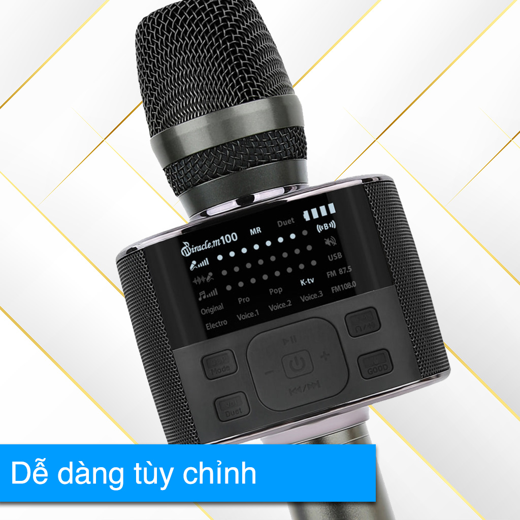 Micro Karaoke Bluetooth , Micro Miracle M100 Chính Hãng Hàn Quốc