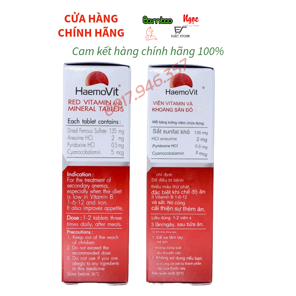 HaemoVit Plus bổ máu tăng cân Thái Lan 100g