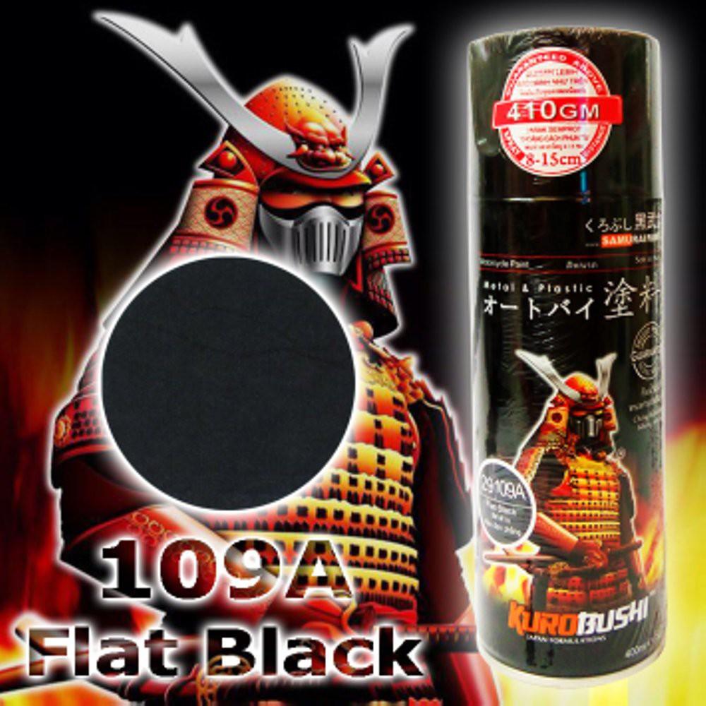 Chai sơn xịt sơn xe máy Samurai 109A  đen mờ, đen phẳng, đen nhám