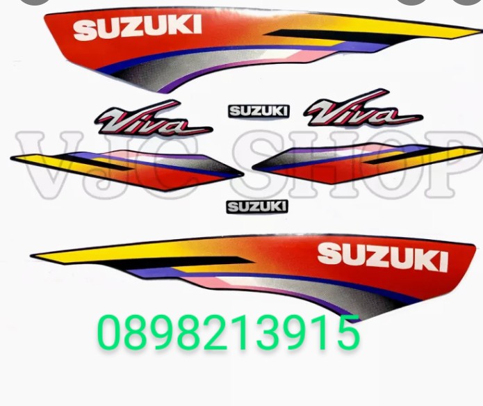 Bộ tem Suzuki viva 110 các màu lựa chọn