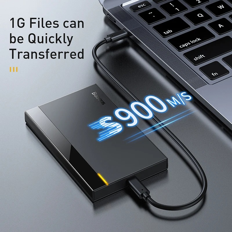 Box ổ cứng rời HDD Baseus Full Speed Series 2.5″ Enclosure (USB 3.0 Adapter Type C 3.1 HDD Box)