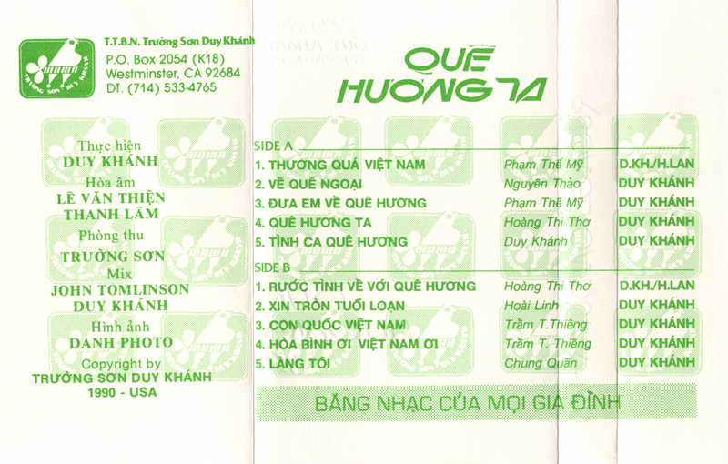 Bộ 6 đĩa cd nhạc Duy Khánh 1 (nhạc trước 1975)