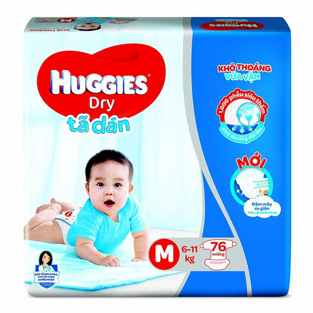 Tã dán Huggies S80/M76/L68/XL62/Xxl56