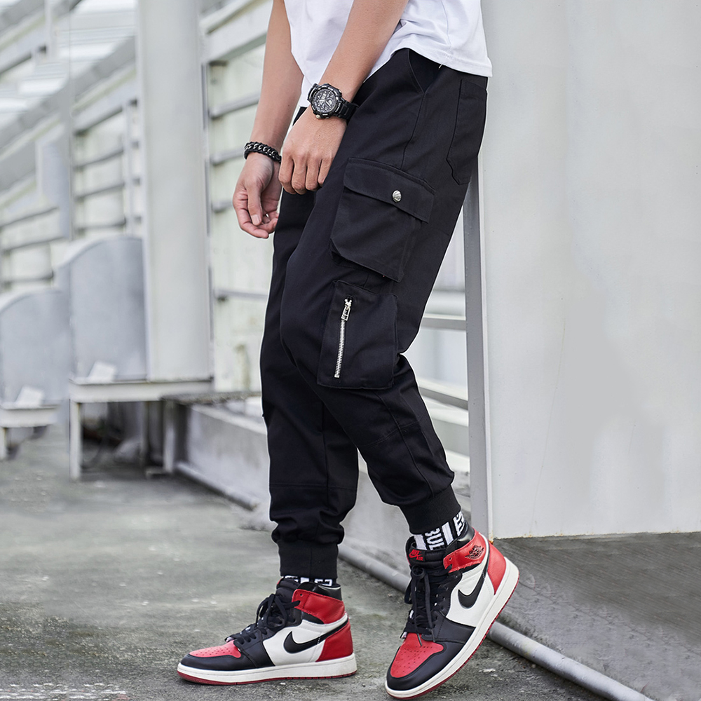 Quần Jogger Thun Nam Túi Hộp Bo Gấu Phối Túi Khóa Kéo Kiểu Dáng Độc Lạ Cá Tính Thời Trang 4MEN JOGGER NAM 9000027C7