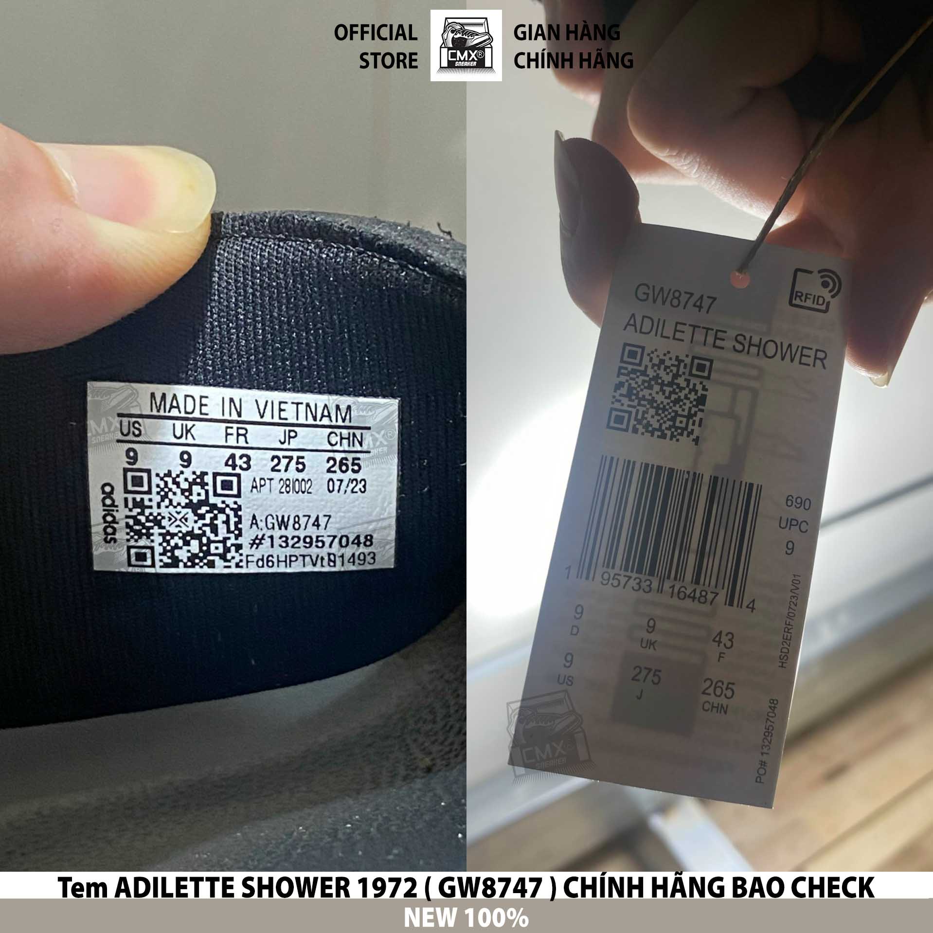 😘 [ HÀNG CHÍNH HÃNG CÓ SẴN ] Dép 𝘼𝒅𝙞𝒅𝙖𝒔 Adilette SHOWER 1972  ( GW8747 ) - REAL AUTHENTIC 100%