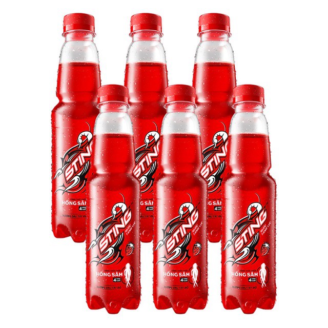 Sting dâu đỏ - 330ml - lốc 6 chai ( thùng 4 lốc )