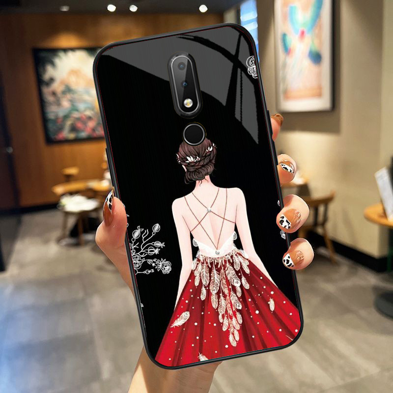 Ốp Lưng NOKIA 6.1 PLUS mặt kính cường lực cao cấp, ốp đôi