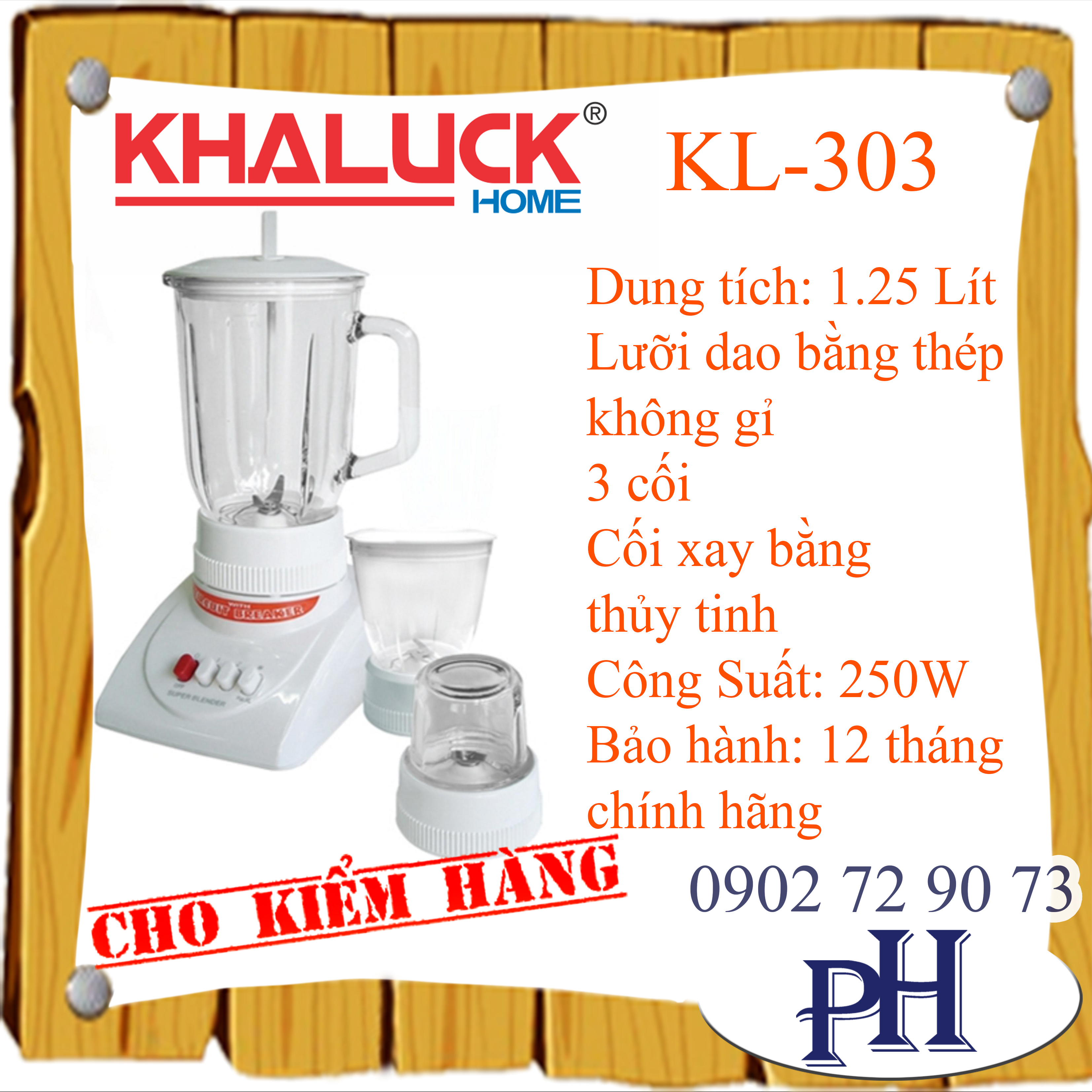 [HCM]Máy xay sinh tố Khaluck Home KL303