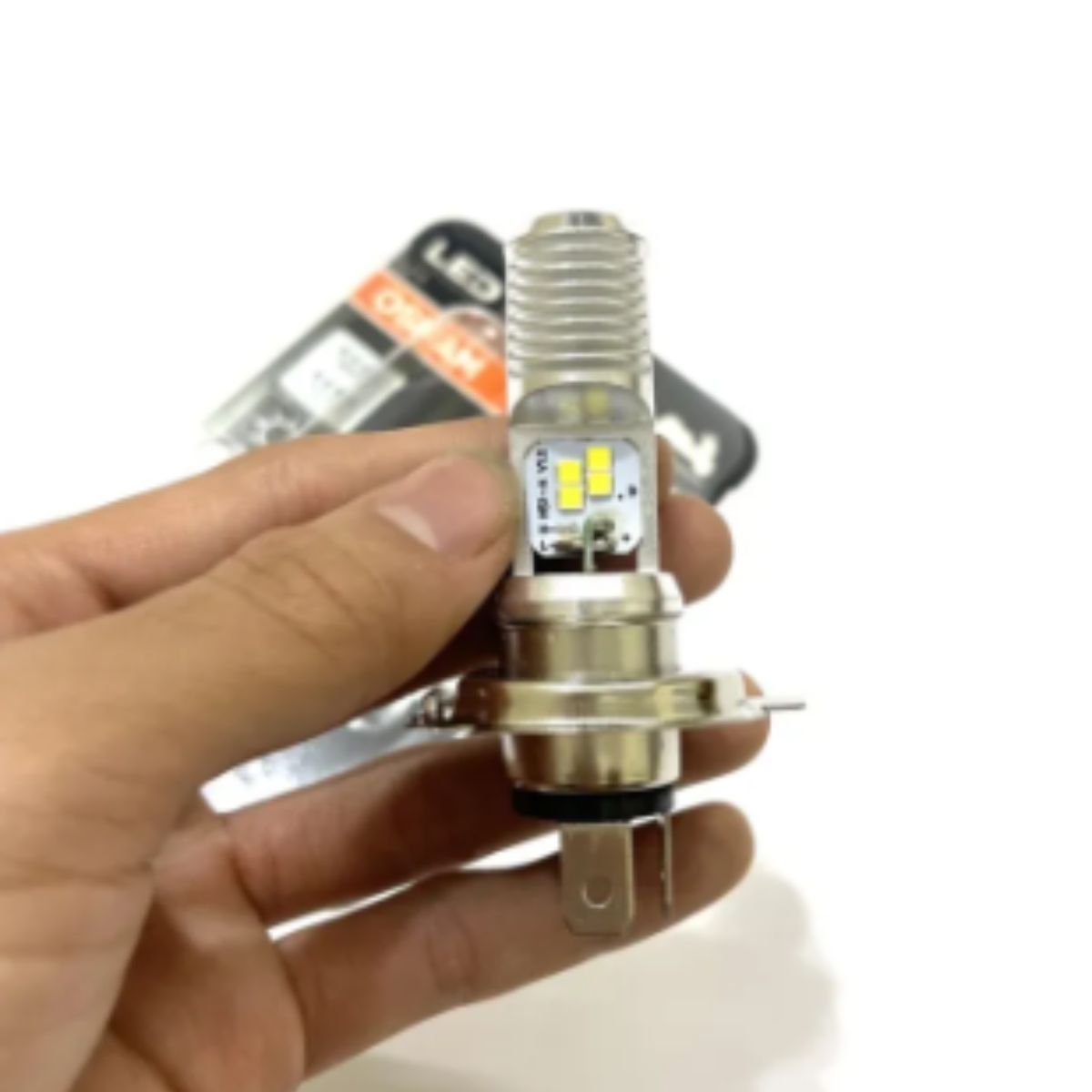 ( XẢ KHO) Đèn Pha Led OSRAM Chân M5, H4 với 6 Tim Led Dành Cho Xe Máy SIÊU SÁNG