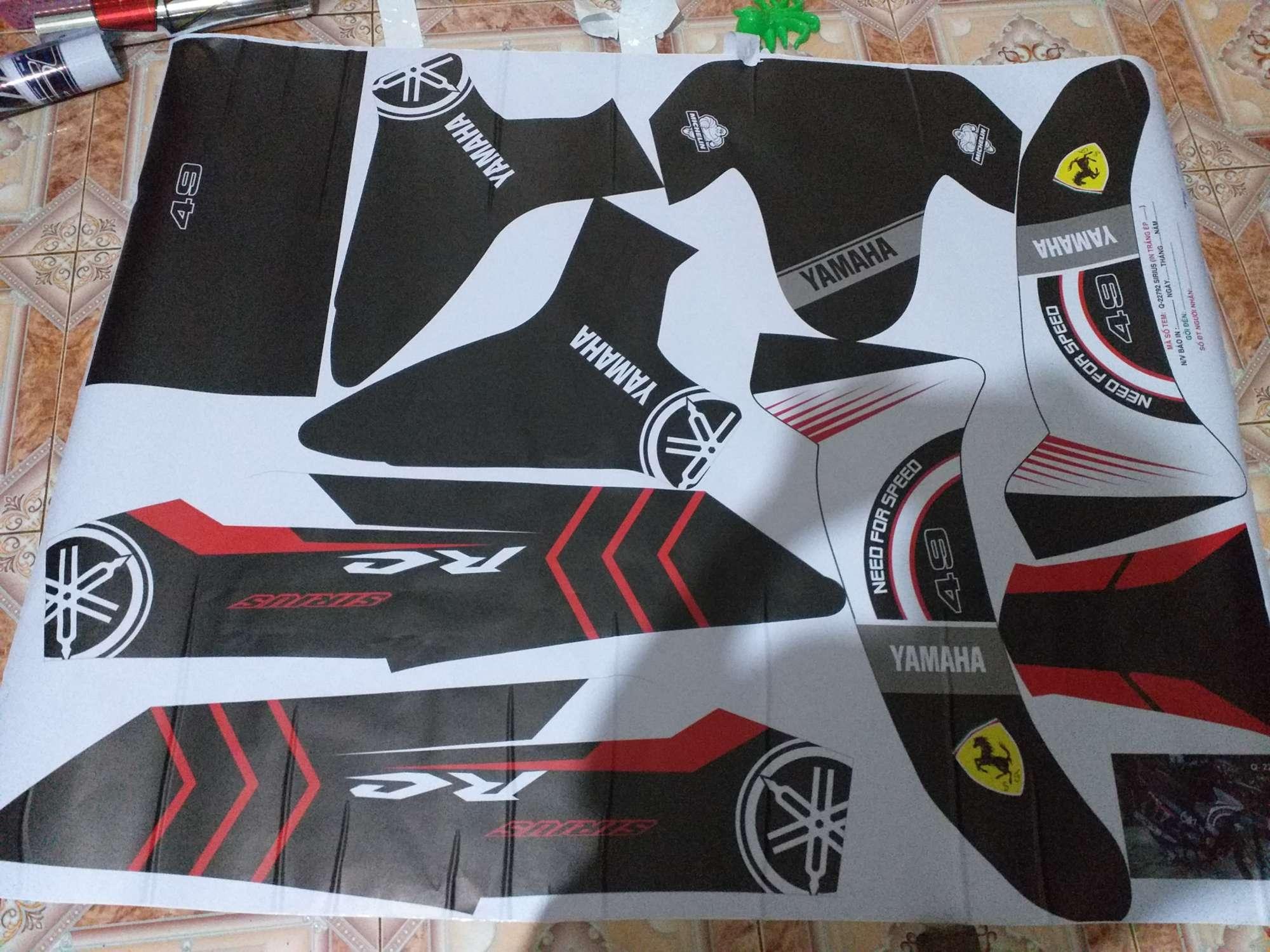 tem trùm sirius RC đen đỏ trắng