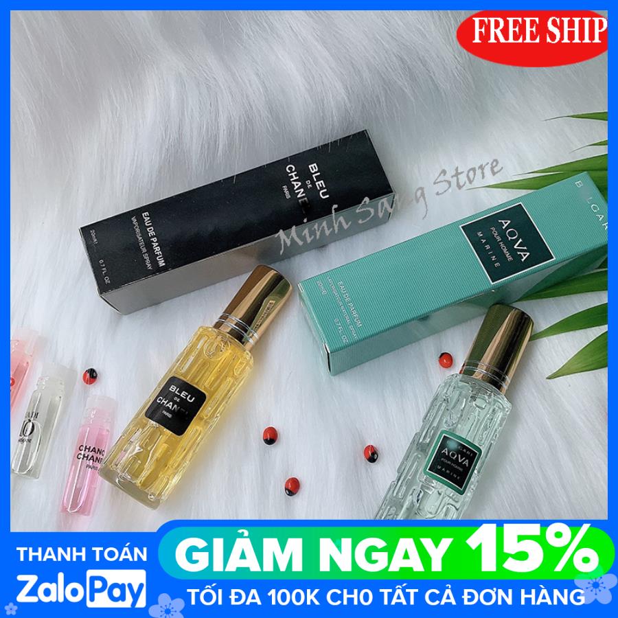 [HCM]COMBO 2 CHAI NƯỚC HOA NAM BLUE + AQUA 20ML