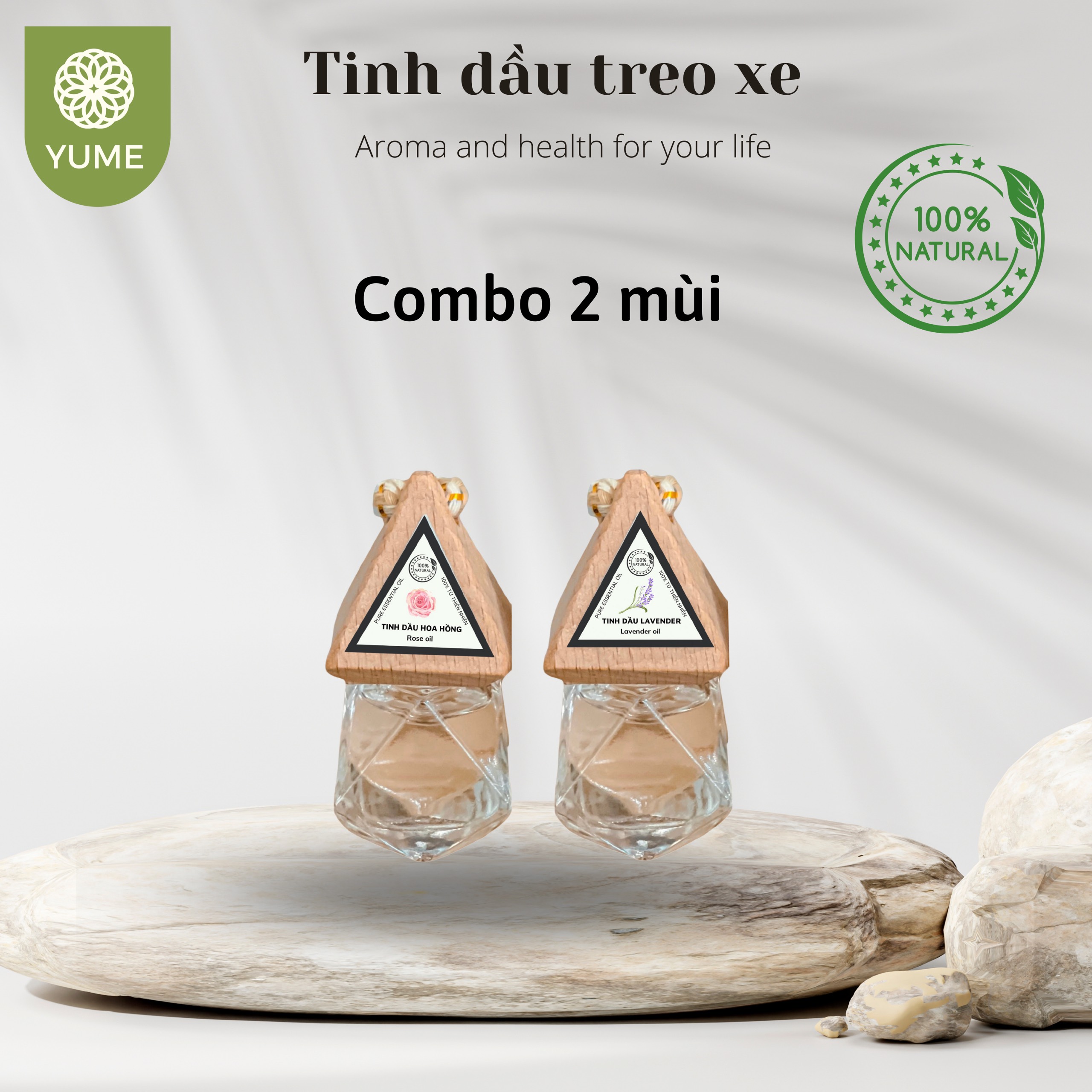 [HCM]BỘ 2 TINH DẦU TREO CAO CẤP MÙI HOA HỒNG HOA LAVENDER