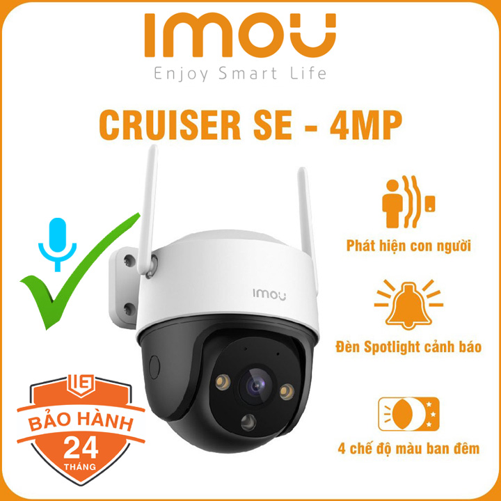 Camera ip wifi fullcolor quay quét ngoài trời imou cruiser se 4mp ipc-s41fp hàng chính hãng