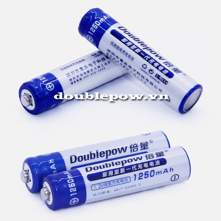 Pin đũa sạc Doublepow AAA 1250mAh dung lượng thật