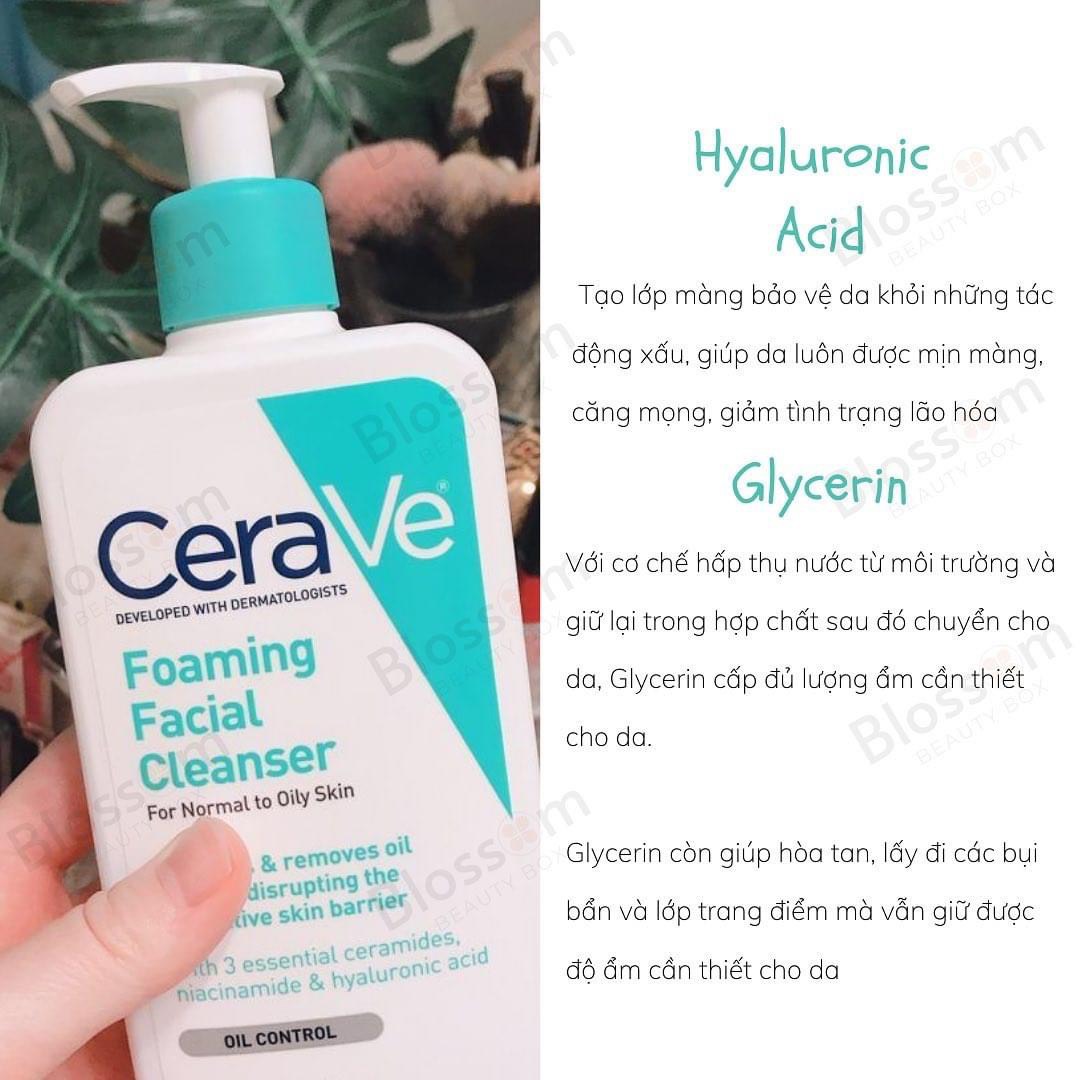 Sữa rửa mặt CERAVE da dầu, da khô #blossom