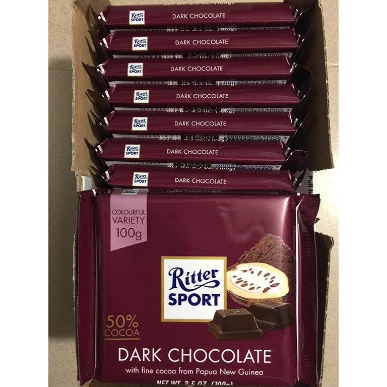 Socola đen 50% cacao Ritter Sport 100g